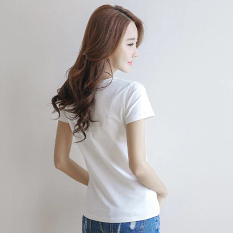 Camiseta Feminina Algodão Slim - Elasticidade Confortável