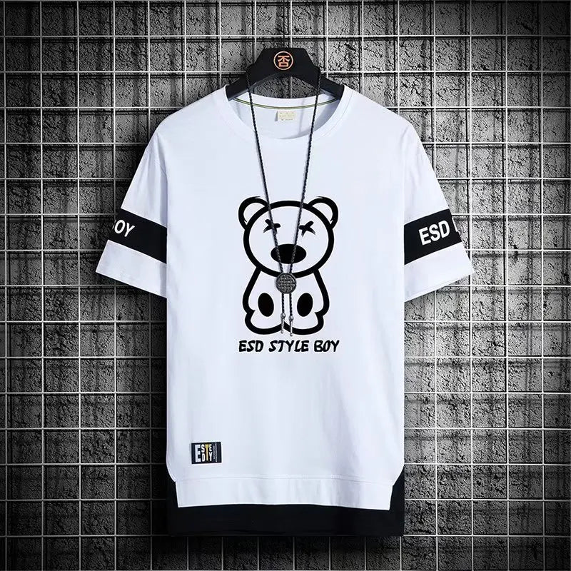 Camiseta Básica Urso - Estilo Coreano Casual e Moderno